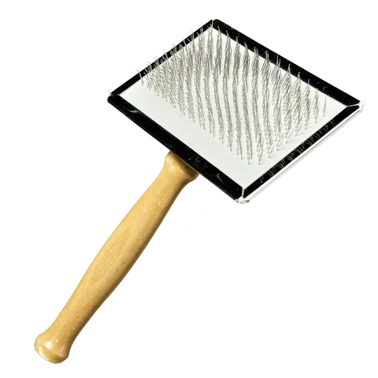 Fellpflegebürste mit Holzgriff
