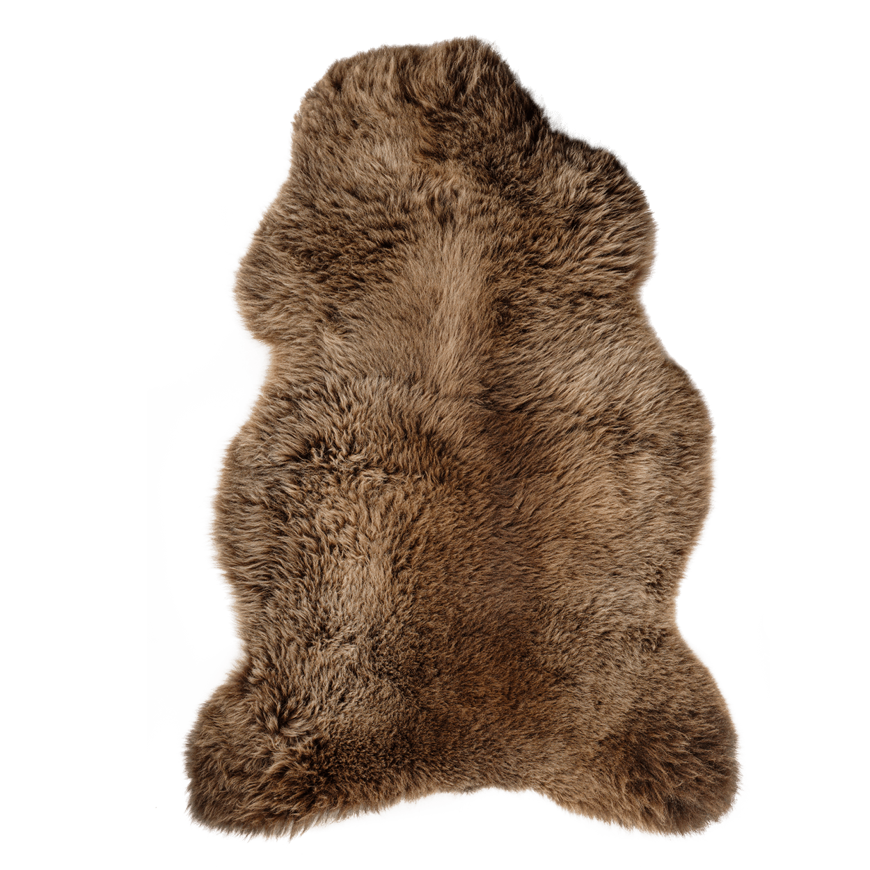 Schaffell für Hunde braun mit Naturspitze.