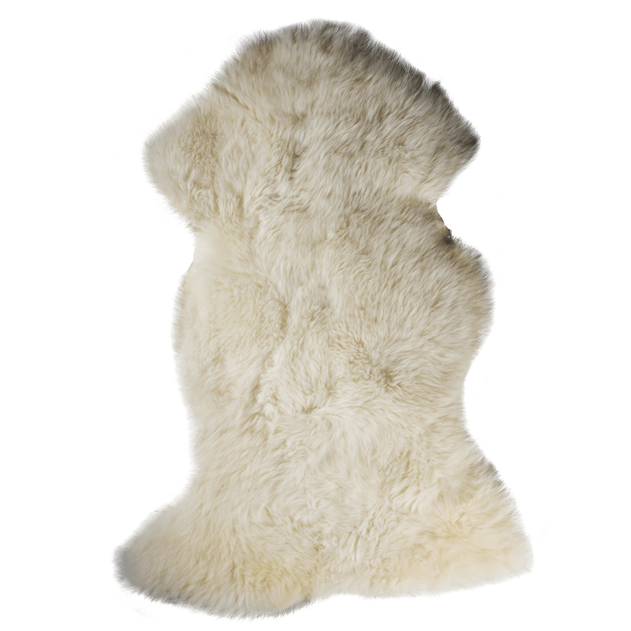 weißes Schaffell mit Naturspitze
