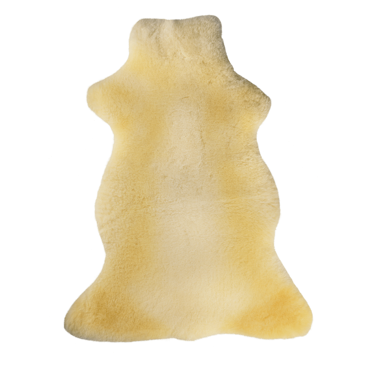 geschorenes, waschbares, leicht gelbliches Schaffell