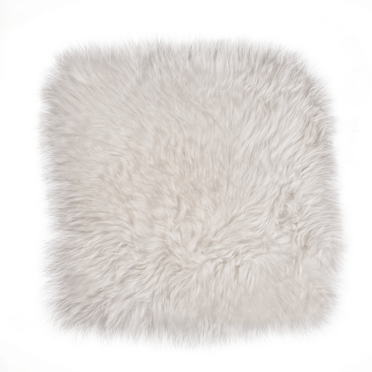 gemütliche Schaffell-Sitzauflage weiß