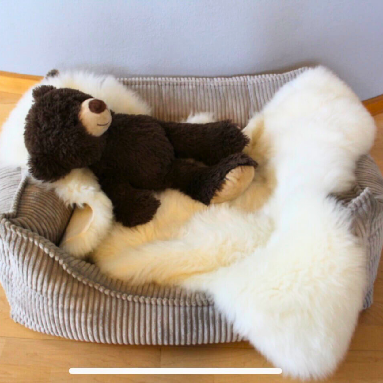 Lammfell für Hunde - weiß